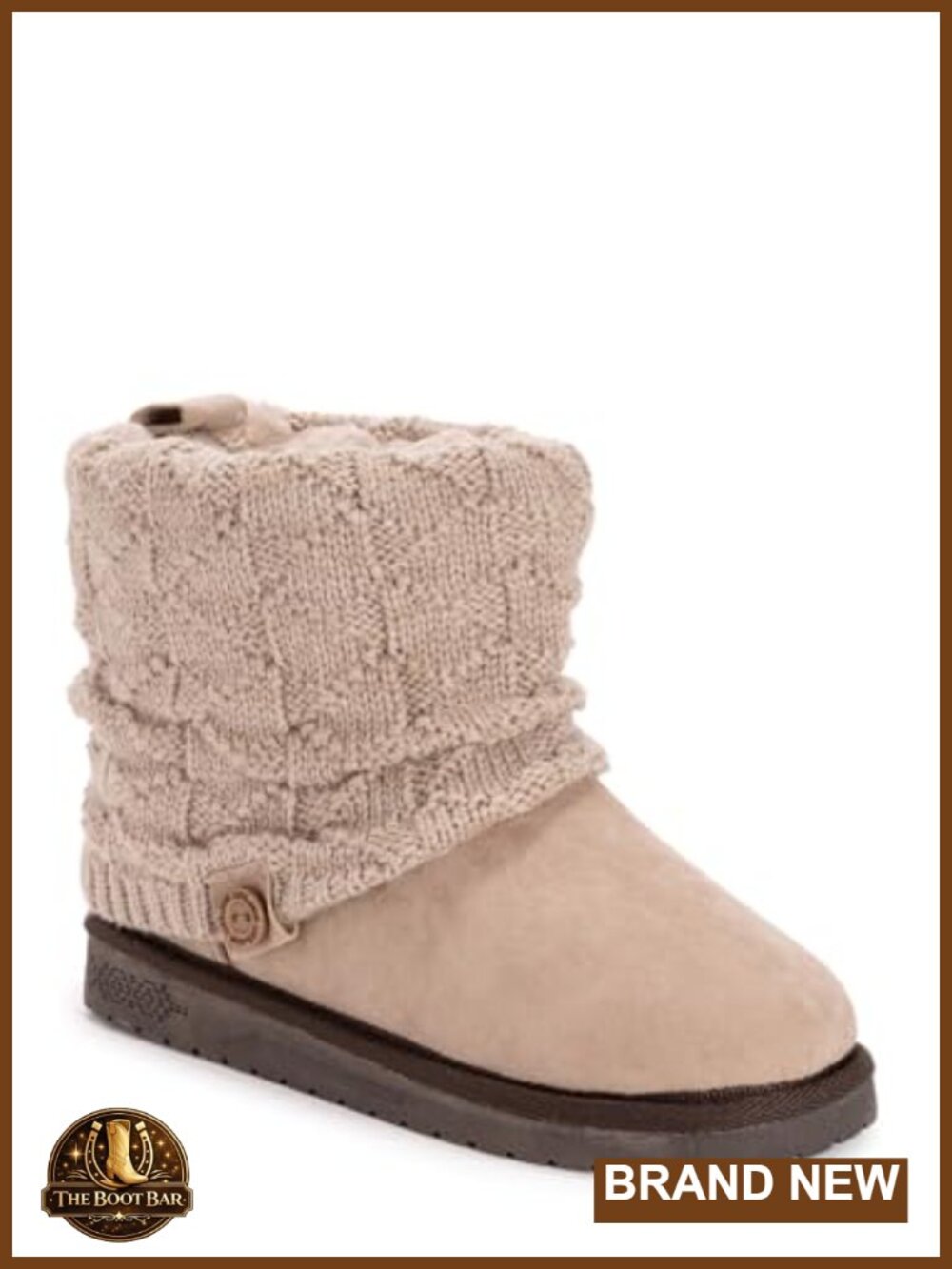 Faux Suede Faux Fur Lined Winter Boots Treaded Sole